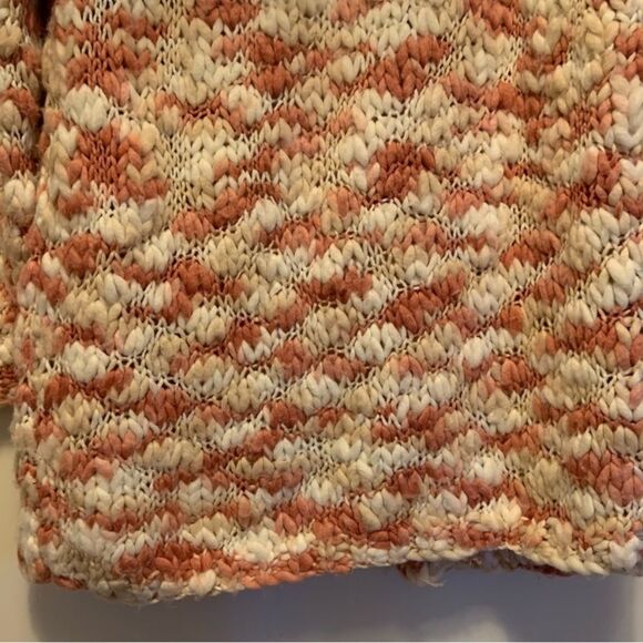 Sz XS Tularosa Revovle Chunky Knit Pink & Cream Wool Oversized Sweater Cardigan - Picture 8 of 11